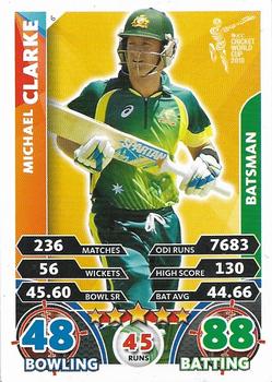 2015 Topps Cricket Attax ICC World Cup #6 Michael Clarke Front