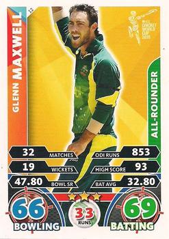 2015 Topps Cricket Attax ICC World Cup #12 Glenn Maxwell Front