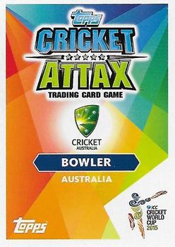 2015 Topps Cricket Attax ICC World Cup #15 Clint McKay Back