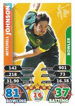 2015 Topps Cricket Attax ICC World Cup #16 Mitchell Johnson Front