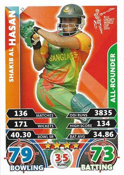 2015 Topps Cricket Attax ICC World Cup #23 Shakib Al Hasan Front