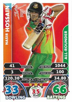 2015 Topps Cricket Attax ICC World Cup #25 Nasir Hossain Front