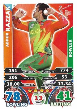 2015 Topps Cricket Attax ICC World Cup #29 Abdur Razzak Front