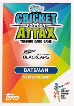 2015 Topps Cricket Attax ICC World Cup #66 Hamish Rutherford Back