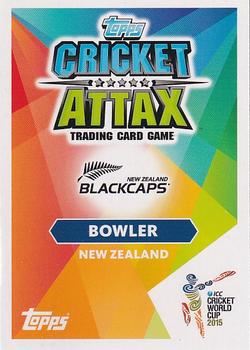 2015 Topps Cricket Attax ICC World Cup #74 Tim Southee Back