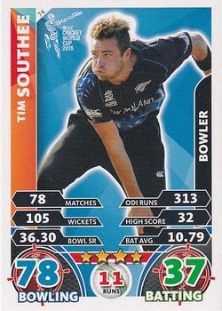 2015 Topps Cricket Attax ICC World Cup #74 Tim Southee Front