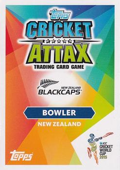 2015 Topps Cricket Attax ICC World Cup #75 Kyle Mills Back