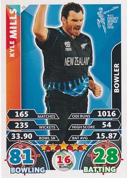 2015 Topps Cricket Attax ICC World Cup #75 Kyle Mills Front