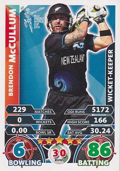 2015 Topps Cricket Attax ICC World Cup #80 Brendon McCullum Front