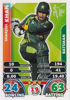 2015 Topps Cricket Attax ICC World Cup #81 Sharjeel Khan Front