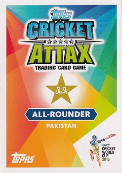 2015 Topps Cricket Attax ICC World Cup #85 Mohammad Hafeez Back