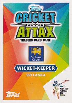 2015 Topps Cricket Attax ICC World Cup #121 Dinesh Chandimal Back