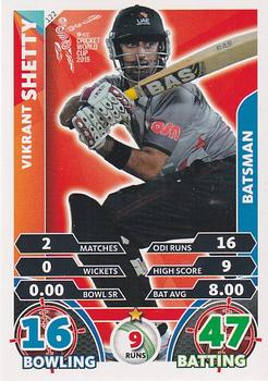 2015 Topps Cricket Attax ICC World Cup #122 Vikrant Shetty Front