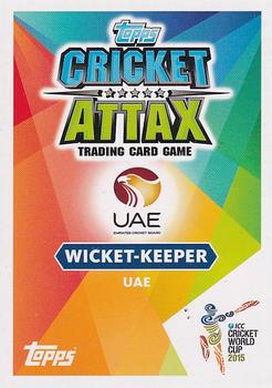 2015 Topps Cricket Attax ICC World Cup #126 Swapnil Patil Back