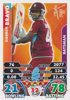 2015 Topps Cricket Attax ICC World Cup #127 Darren Bravo Front