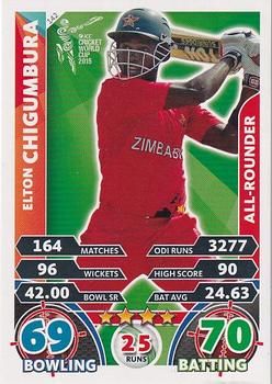 2015 Topps Cricket Attax ICC World Cup #142 Elton Chigumbura Front