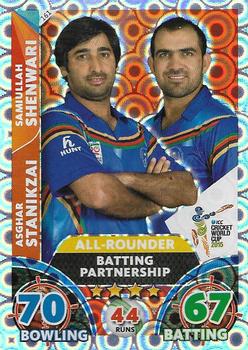 2015 Topps Cricket Attax ICC World Cup #161 Asghar Stanikza / Samiullah Shenwari Front