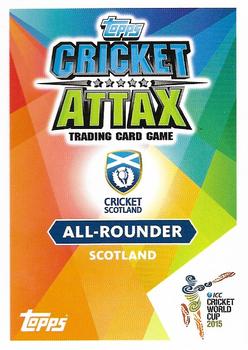 2015 Topps Cricket Attax ICC World Cup #169 Calum MacLeod / Michael Leask Back