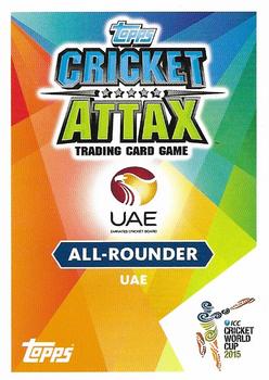 2015 Topps Cricket Attax ICC World Cup #172 Khurram Khan / Ahmed Raza Back