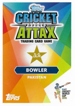 2015 Topps Cricket Attax ICC World Cup #179 Saeed Ajmal Back