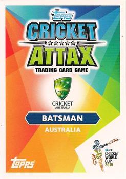 2015 Topps Cricket Attax ICC World Cup #196 Michael Clarke Back