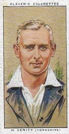 1934 Player's Cricketers #30 Hedley Verity Front