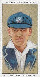 1934 Player's Cricketers #45 Stan McCabe Front