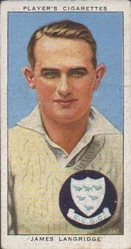 1938 Player's Cricketers #15 James Langridge Front