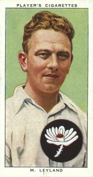 1938 Player's Cricketers #16 Maurice Leyland Front