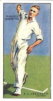 1930 Player's Cricketers #1 Ted a'Beckett Front