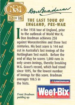 1997 Weet-Bix Sir Donald Bradman Greatest Hits #12 Sir Donald Bradman Back