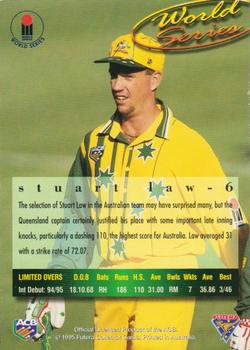 1995-96 Futera Cricket #6 Stuart Law Back
