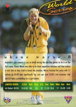 1995-96 Futera Cricket #8 Shane Warne Back