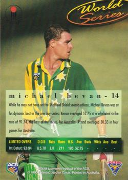 1995-96 Futera Cricket #14 Michael Bevan Back