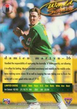 1995-96 Futera Cricket #16 Damien Martyn Back