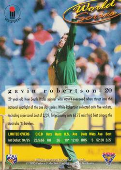 1995-96 Futera Cricket #20 Gavin Robertson Back