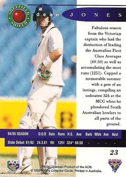1995-96 Futera Cricket #23 Dean Jones Back