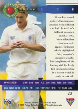 1995-96 Futera Cricket #42 Shane Lee Back
