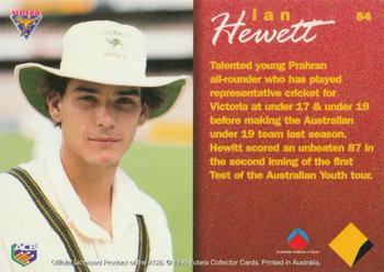 1995-96 Futera Cricket #54 Ian Hewett Back