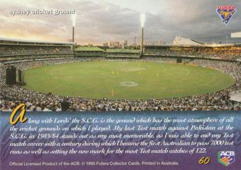1995-96 Futera Cricket #60 Sydney Cricket Ground Back