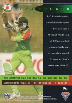 1995-96 Futera Cricket #90 Rod Tucker Back