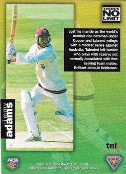 1995-96 Futera Cricket - There's No Limit #TNL2 Jimmy Adams Back