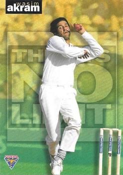 1995-96 Futera Cricket - There's No Limit #TNL6 Wasim Akram Front