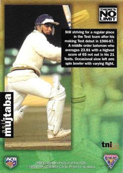 1995-96 Futera Cricket - There's No Limit #TNL11 Asif Mujtaba Back