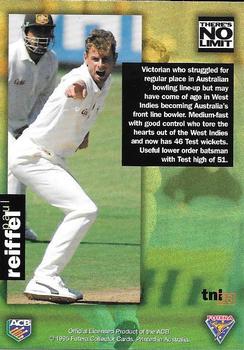 1995-96 Futera Cricket - There's No Limit #TNL26 Paul Reiffel Back