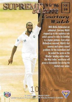 1995-96 Futera Cricket - Supreme Team #ST10 Courtney Walsh Back