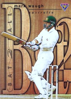 1995-96 Futera Cricket - Bat 2 Ball #B2B6 Mark Waugh / Waqar Younis Front