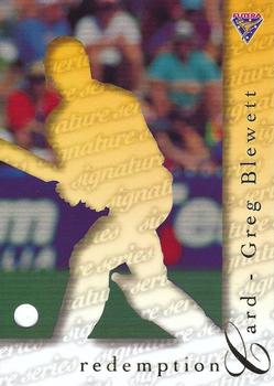 1995-96 Futera Cricket - Signature Series #GB1 Greg Blewett Front