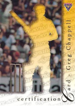 1995-96 Futera Cricket - Signature Series #GC3 Greg Chappell Front