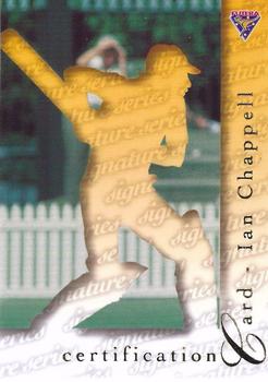 1995-96 Futera Cricket - Signature Series #IC3 Ian Chappell Front